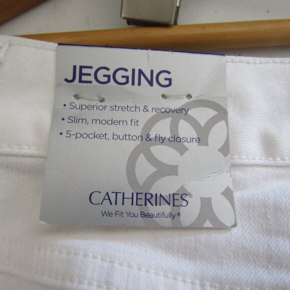 Catherine's Women's Jeans 1X White Skinny Jegging Casual Minimalist Coastal NWT - Picture 11 of 11